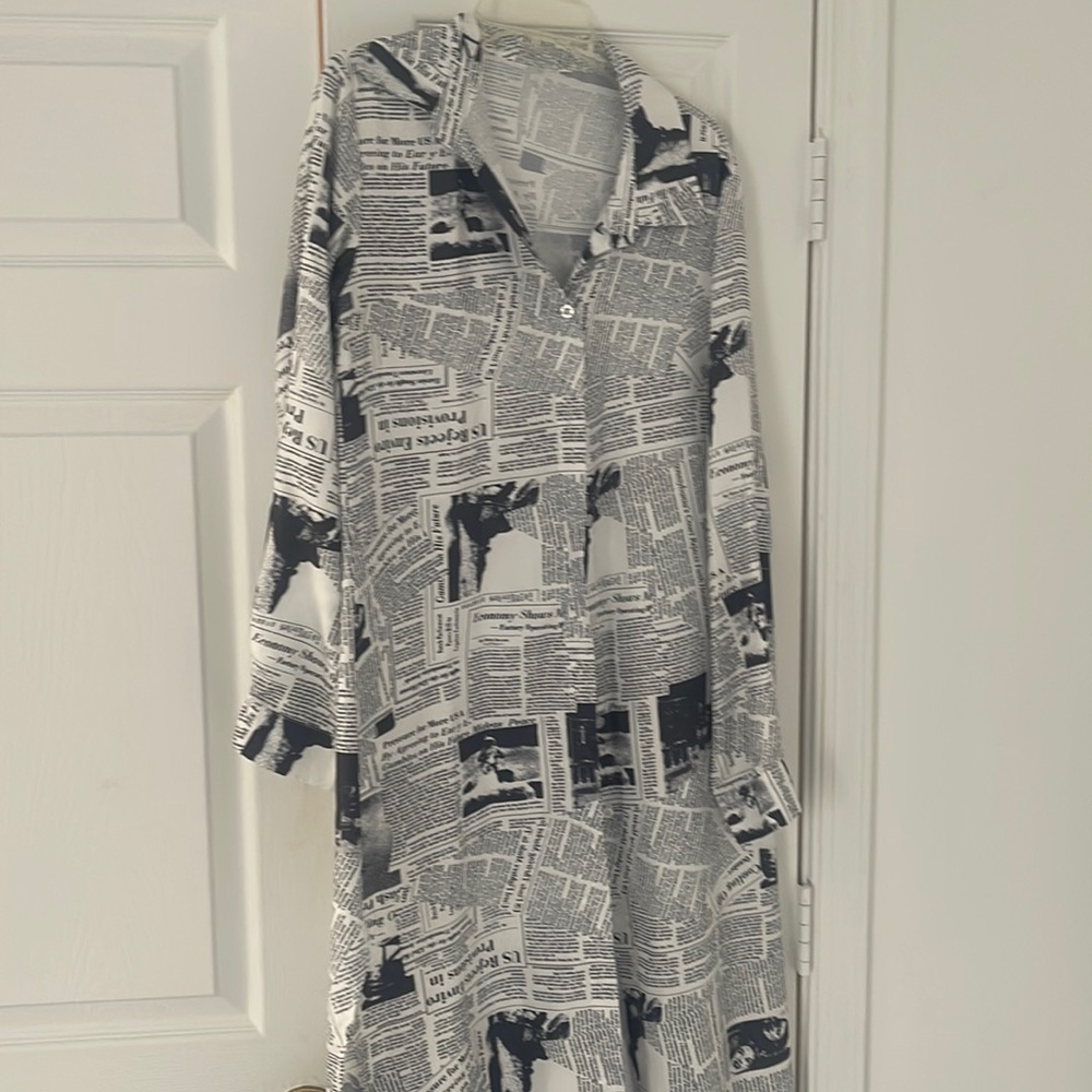 Midi Newspaper dress